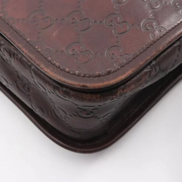 Gucci Shoulder Bag Guccissima Dark Brown Leather - Picture 6 of 9